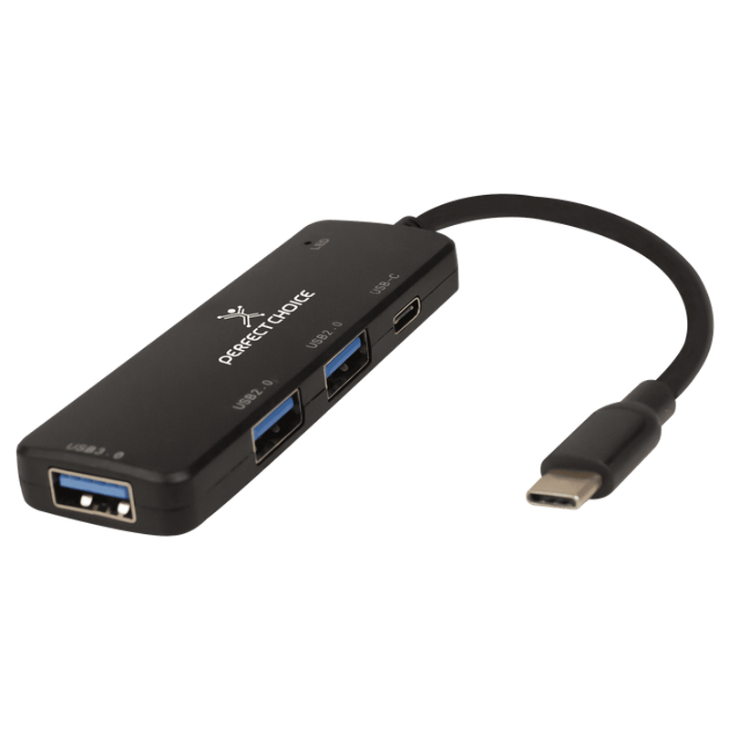 Adaptador Hub USB 2.0 4 Puertos para Laptop y Dispositivos Móviles | PERFECT CHOICE