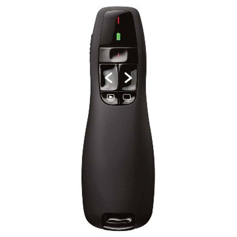 APUNTADOR Y PRESENTADOR LÁSER BROBOTIX R400, Negro, Inalámbrico/USB, 57 g, 15 m