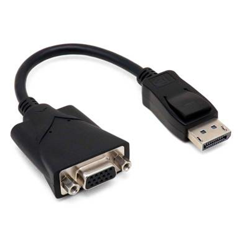 Adaptador Displayport BROBOTIX 104529, Negro, DisplayPort, VGA, Macho/hembra