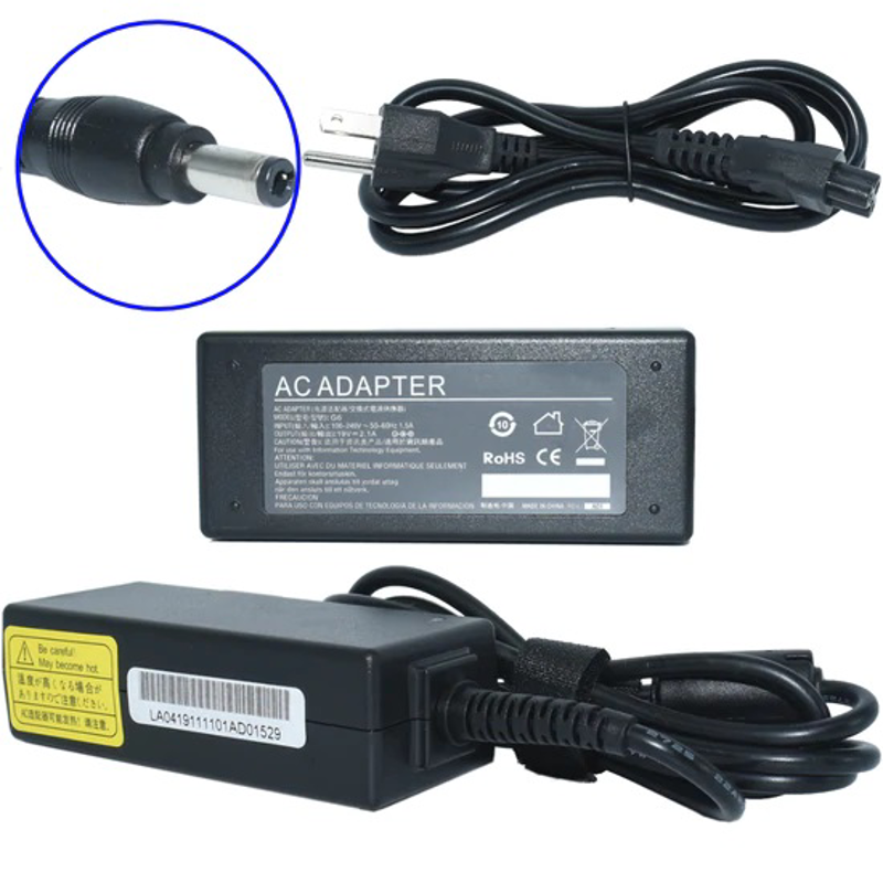 Cargador / Adaptador para Laptop AC-TOSHIBA-MINI GENERICO de 40W 19V 2.1A (5.5*2.5)