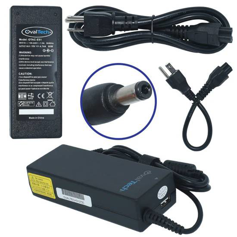 Cargador / Adaptador para Laptop OVALTECH OTAC-E51 de 90W 19V-4.74A (5.5*2.5)