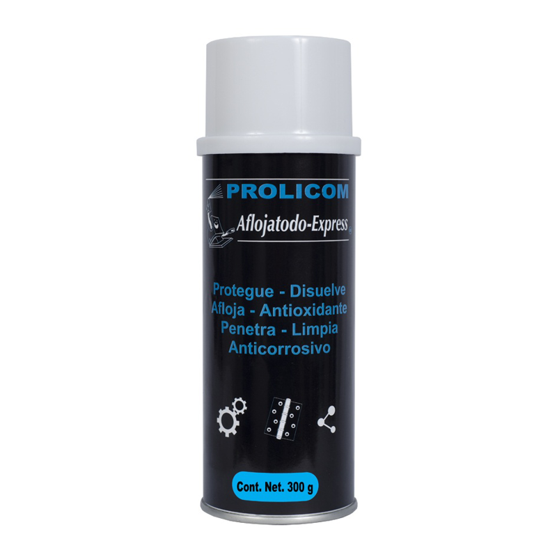 Limpiador y protector PROLICOM, AFLOJA TODO - EXPRESS, 300g, Protege, disuelve, afloja piezas metálicas