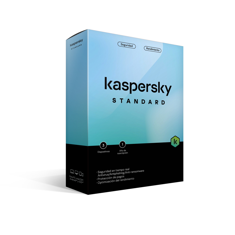 KASPERSKY STANDARD 3 DISPOSITIVOS 1 AÑO (ANTI-VIRUS)