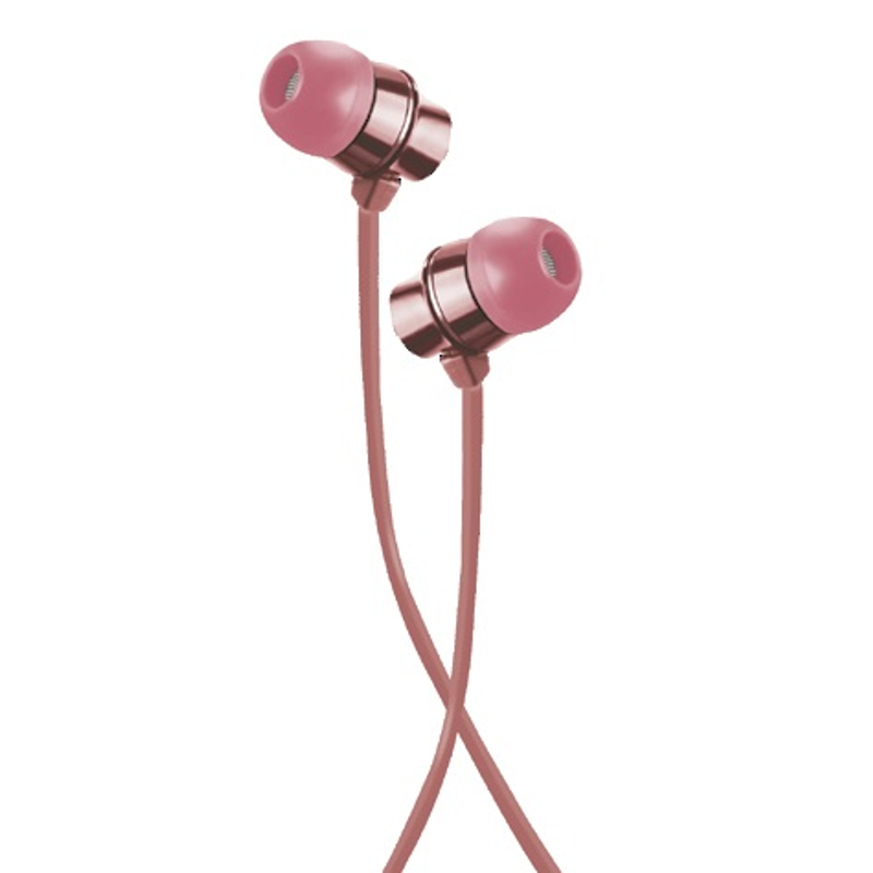 Audífonos In EAR Mobifree METALIC, Rosa, Alámbrico, 1.2 m