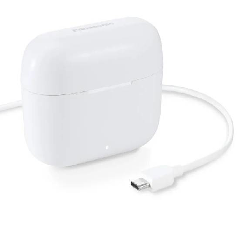 PANASONIC audifonos Bluetooth IN-EAR, 26 horas de uso continuo con estuche, tactil, bajo XBS, Blanco