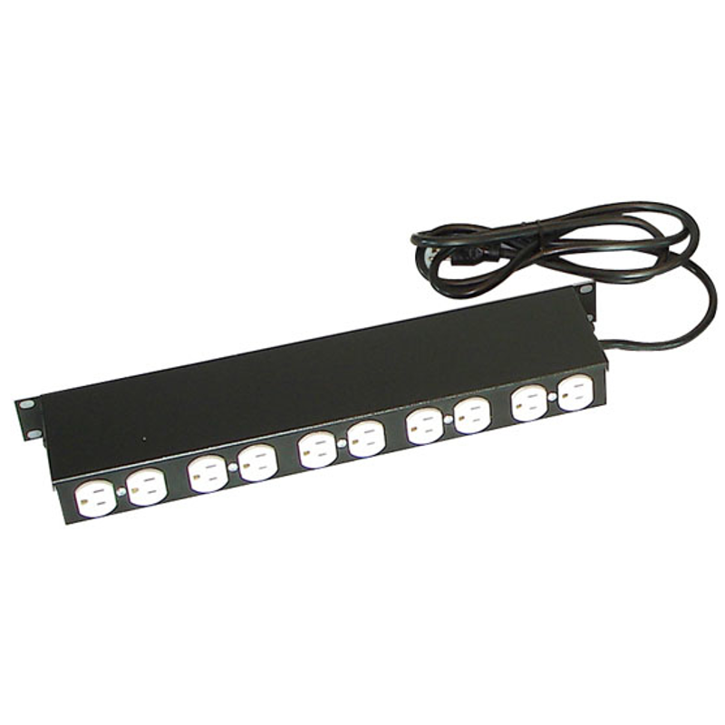 Barra multicontacto NORTH SYSTEM, Negro, 10 contactos.