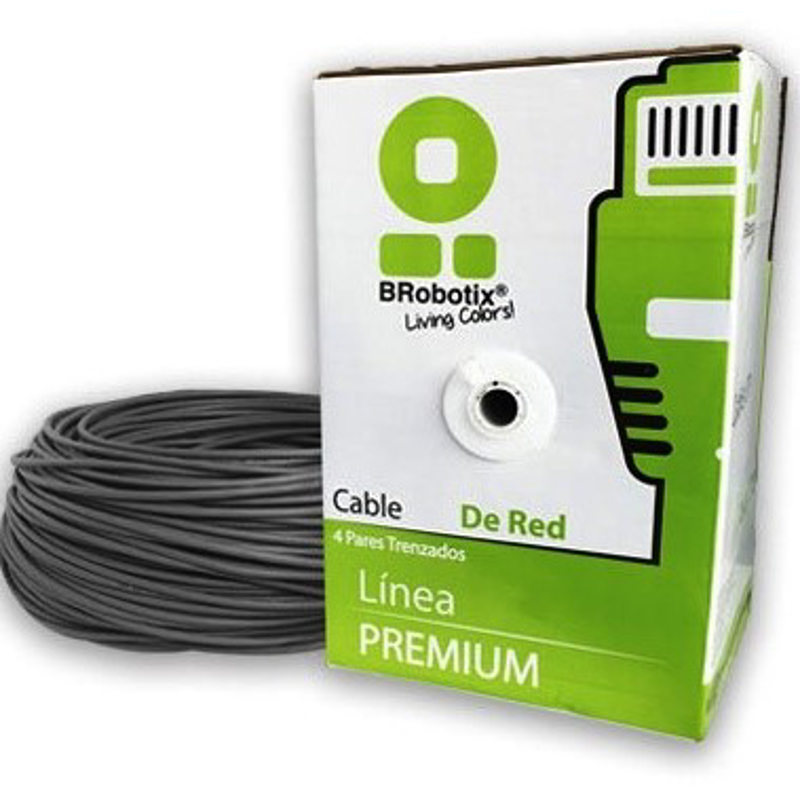 Bobina UTP, CAT5e, 305 m, Interior, Gris, Interior, CCA, BROBOTIX 065740