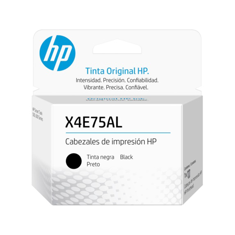 Cabezal de impresión HP X4E75AL. Color Negro. Compatible con: HP Smart Tank Series 500, 610, 650, 660, 670, 700, 6000, 7000, 7300, 7600