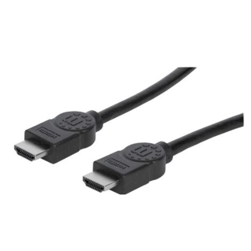 323215 Cable HDMI 4K de Alta Velocidad con Canal Ethernet, Macho a Macho, Blindado, Negro, 2 m