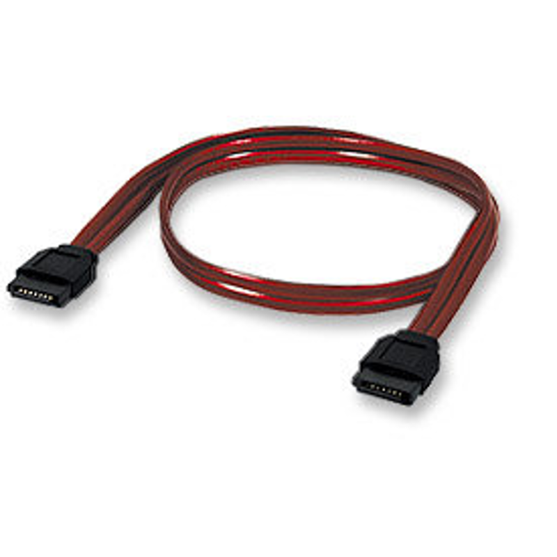 340700 Cable de datos SATA, 7 pines macho a macho, 50 cm, Rojo