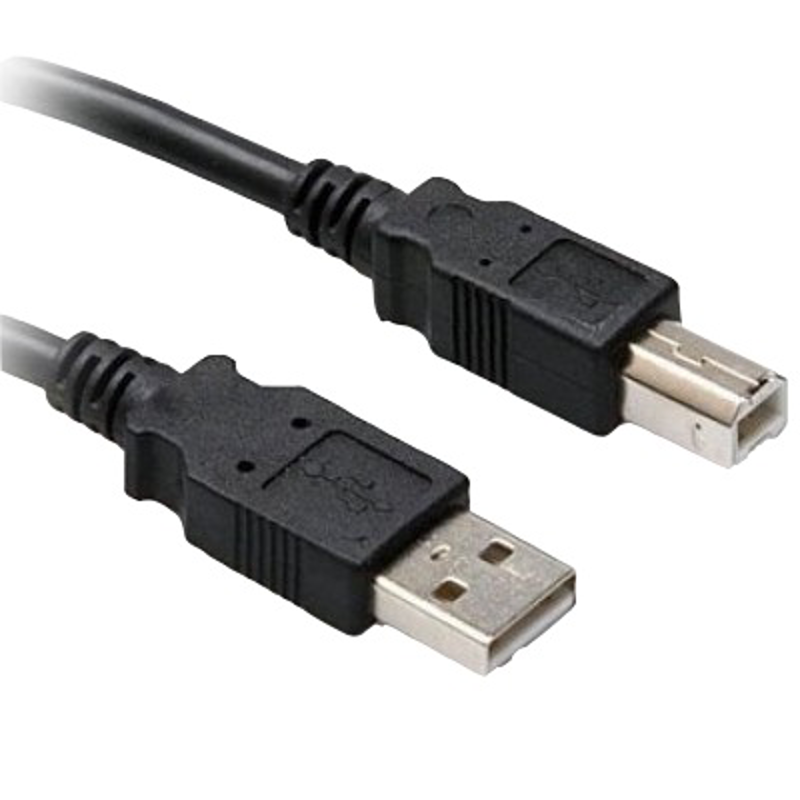 Cable USB A a B, V2.0 Para impresora universal, Negro, 1.8 m, 102327 BROBOTIX