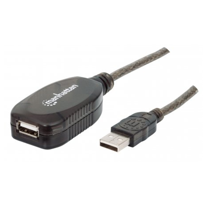 151573 Cable de Extensión Activa USB de Alta Velocidad USB A Macho / USB A Hembra, 10 m; Repetidor integrado V2.0