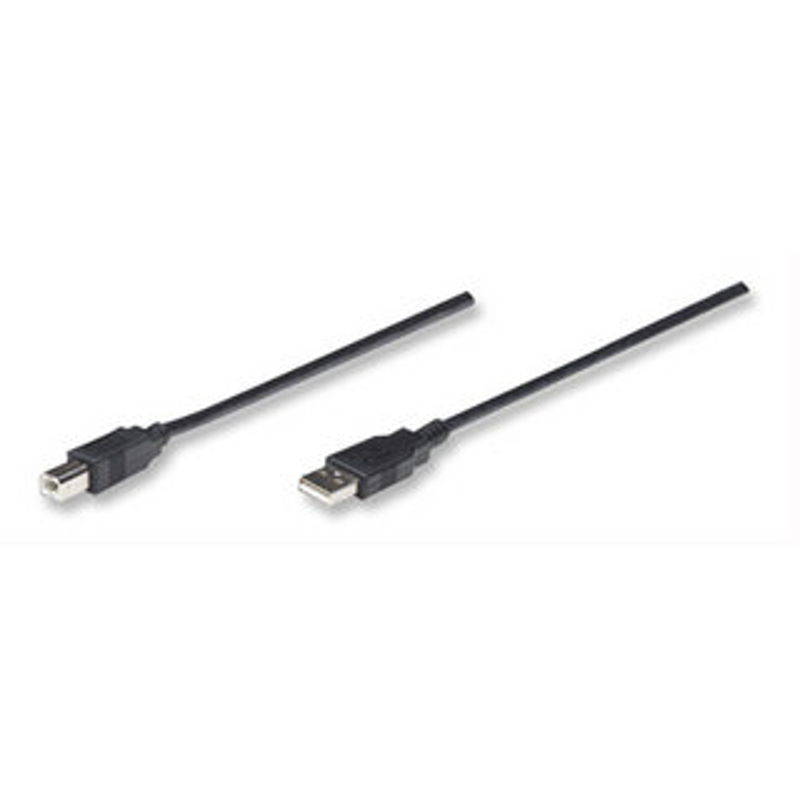 333382 Cable para Impresora USB 2.0 de USB A macho/ USB-B macho, 3 m Color Negro.