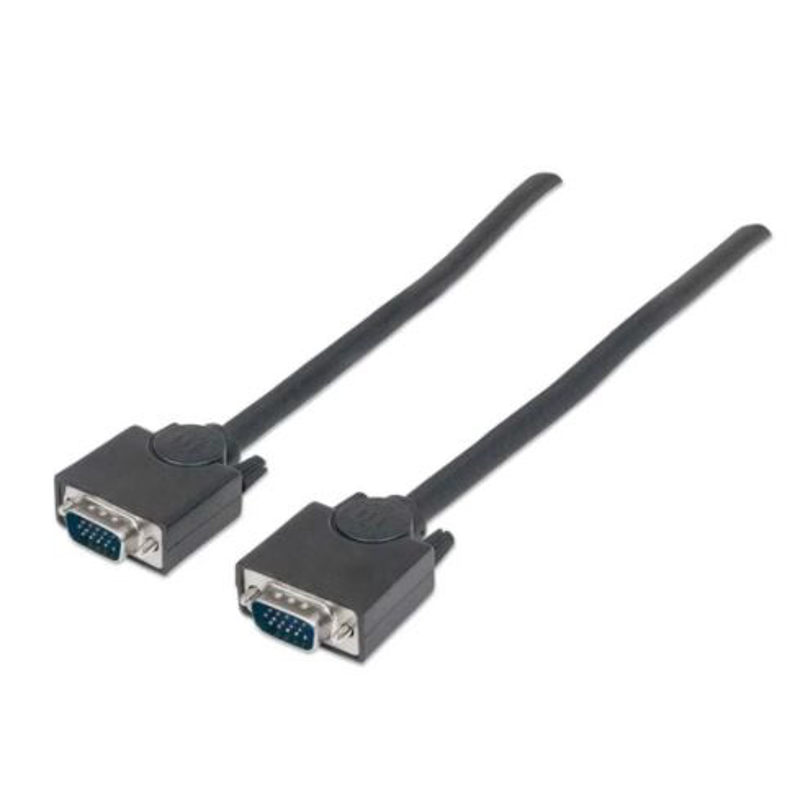 311731 Cable SVGA HD15 macho a HD15 macho, de 1.8m Color Negro, Completamente blindado para reducir la interferencia EMI.