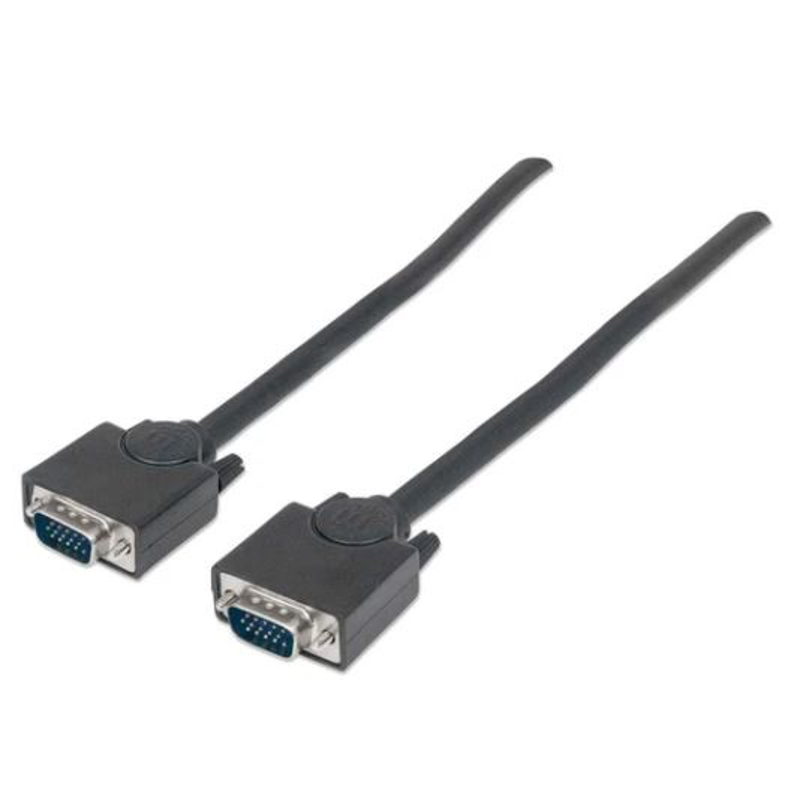 311748 Cable SVGA HD15 macho a HD15 macho, de 3.0m Color Negro, Completamente blindado para reducir la interferencia EMI.