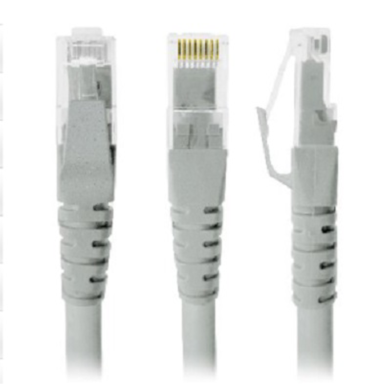 Cable de Red, Cat5e, 2 Mts, RJ-45, RJ-45, 100% cobre, Macho/Macho, contactos c/baño de oro, Gris, 497141 BROBOTIX