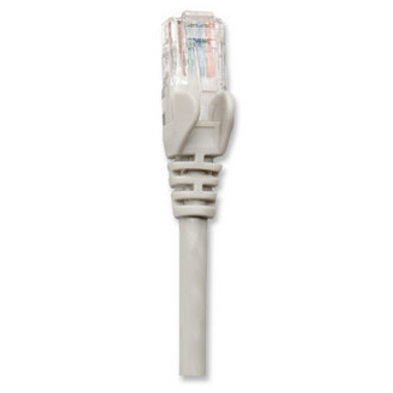 318976 Cable de red, Cat5e, UTP, RJ45 Macho / RJ45 Macho, 2.0 m, Color Gris; Contactos con baño de oro para una mejor conexión.