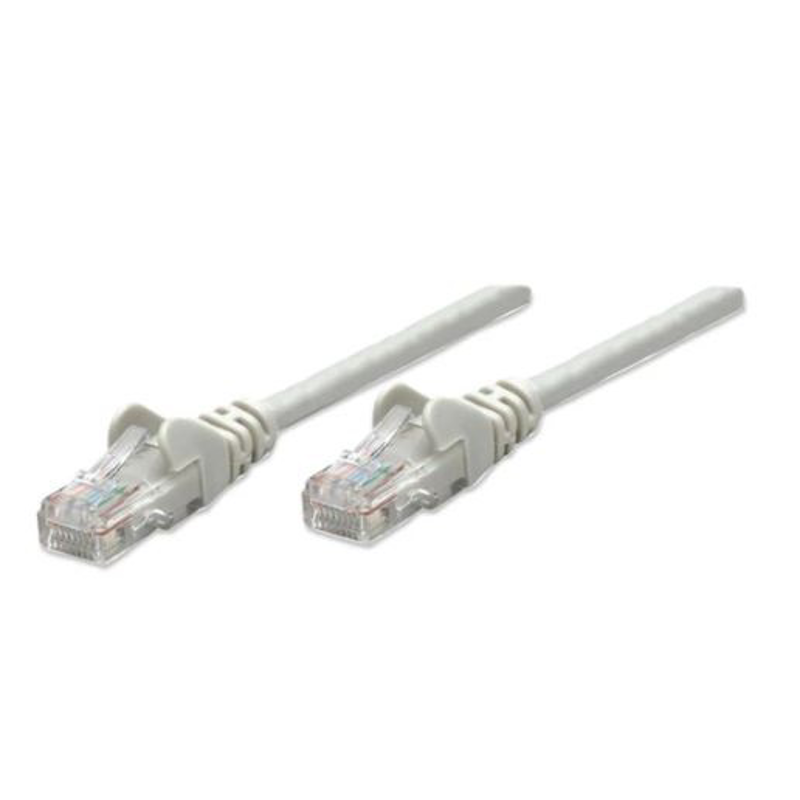 319768 Cable de red, Cat5e, UTP RJ45 Macho / RJ45 Macho, 3.0 m, Color Gris, Contactos con baño de oro para una mejor conexión.