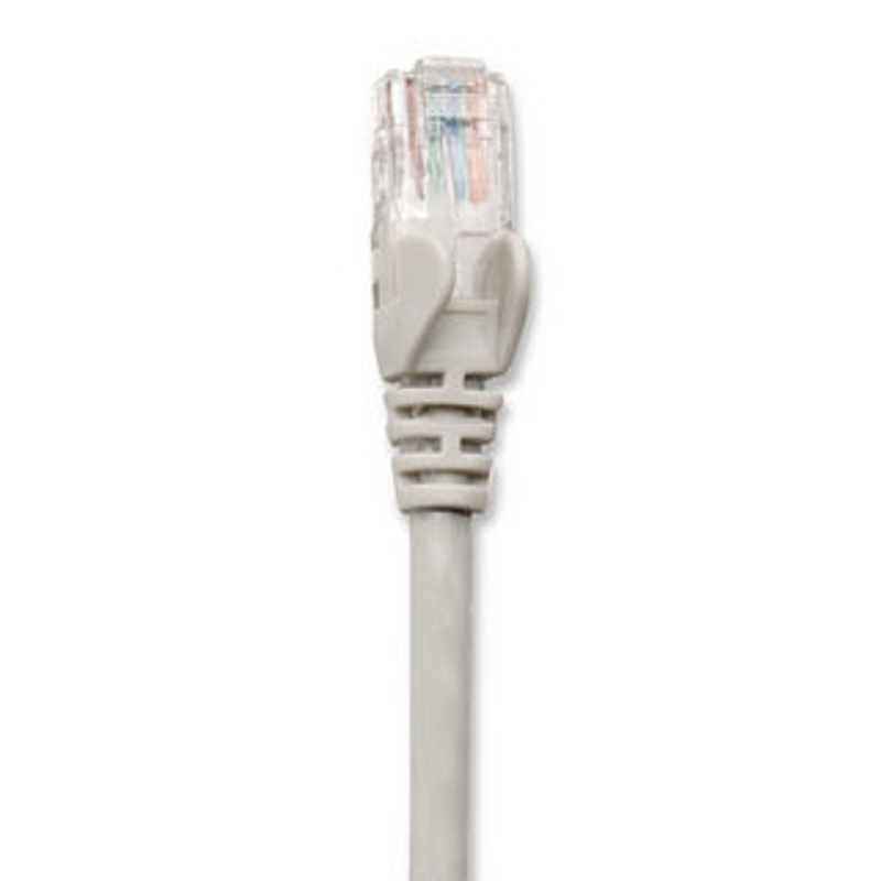 340380 Cable de red Cat6, UTP, RJ45 Macho / RJ45 Macho, 5 ft. (1.5 m), Color Gris, Contactos con baño de oro para una mejor conexión.
