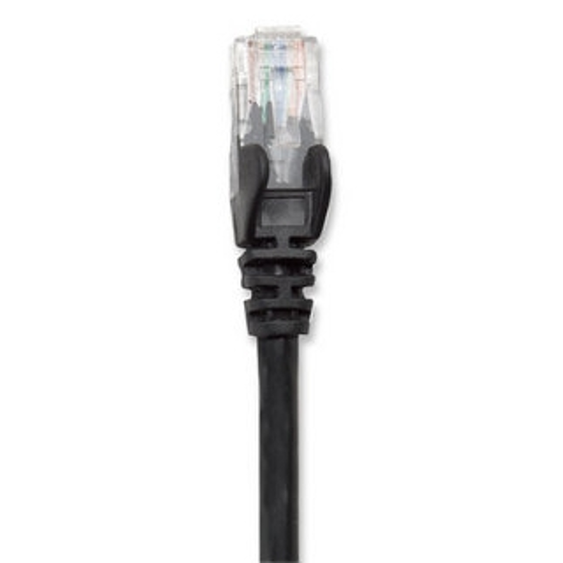 342070 Cable de red, Cat6, UTP, RJ45 Macho / RJ45 Macho, 3.0 m, Color Negro Contactos con baño de oro para una mejor conexión.