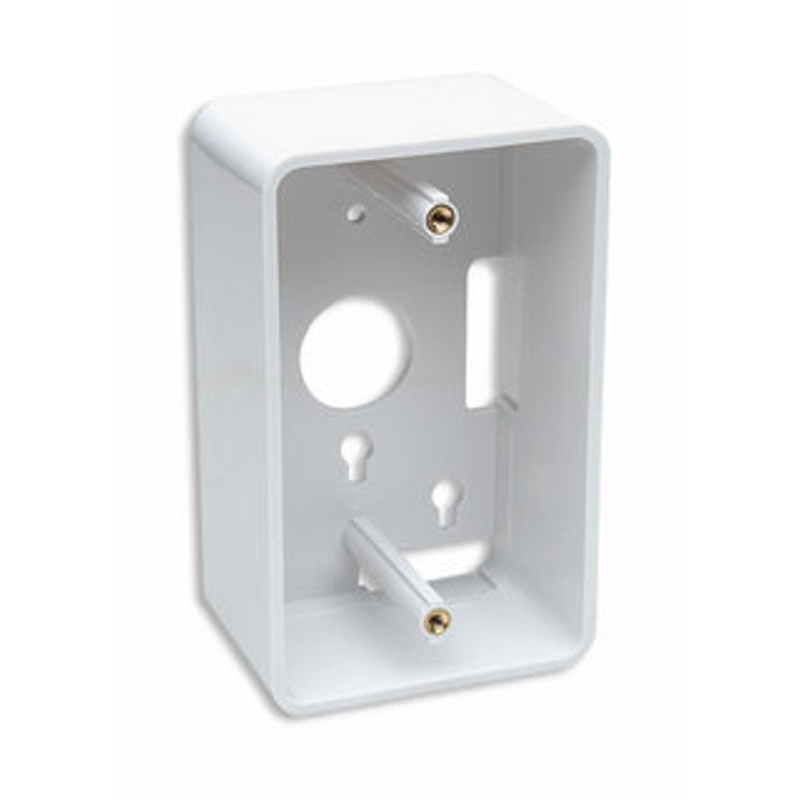 517874 Caja para pared de 4.7cm de profundidad color Blanco, La caja incluye tornillos de montaje.