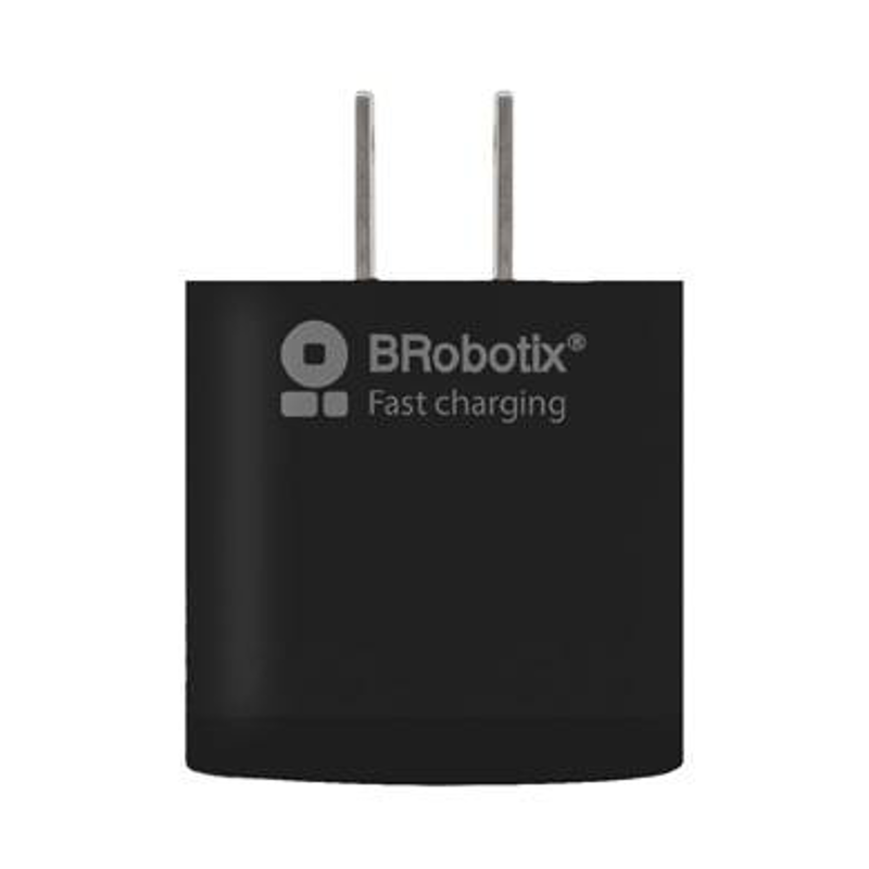 CARGADOR CARGA RÁPIDA, USB V3.0, 18W, 1 PUERTO TIPO A, COLOR NEGRO, BROBOTIX 6006641