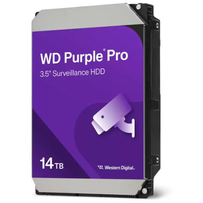 Disco Duro Western Digital PURPLE WD142PURP 14TB, SATA, 7200 RPM, 3.5 Pulgadas, Caché 512MB, Velocidad de transferencia: 255MB/s, Modelo: WD142PURP
