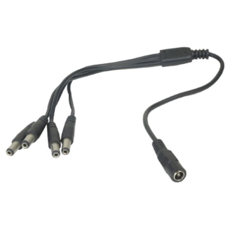 Divisor para fuente de poder, pulpo de una entrada y 4 salidas (soporta hasta 4 cámaras por fuente)