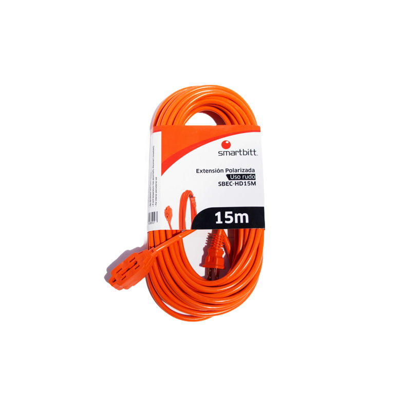 Extensión de Uso Rudo SMARTBITT SBEC-HD15M, Naranja, 3, 15 m