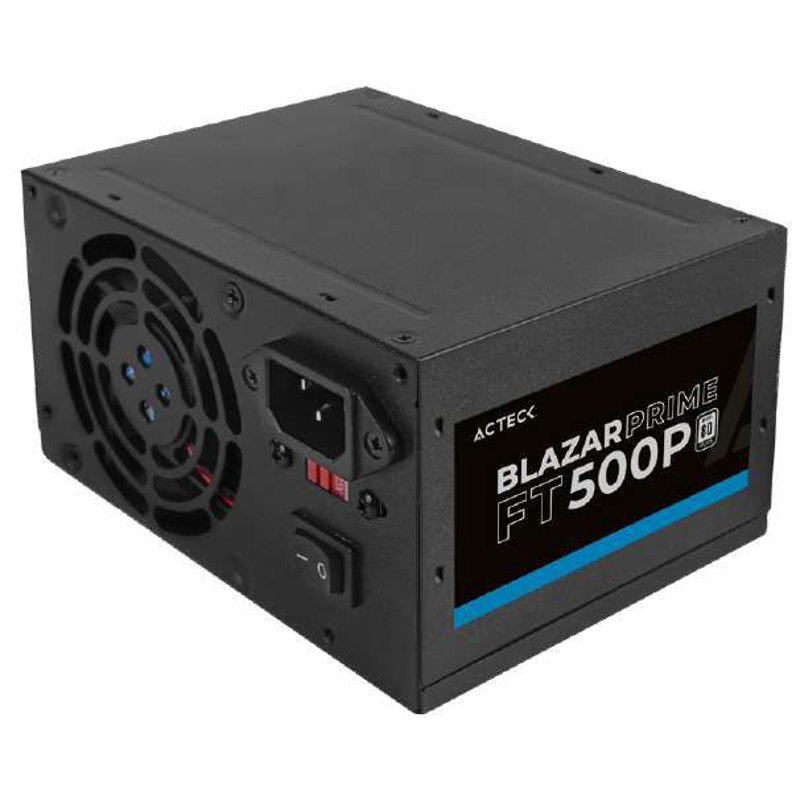 Fuente de Poder Blazar Prime ACTECK FT500P 500W. Ventilador: 80Mm.