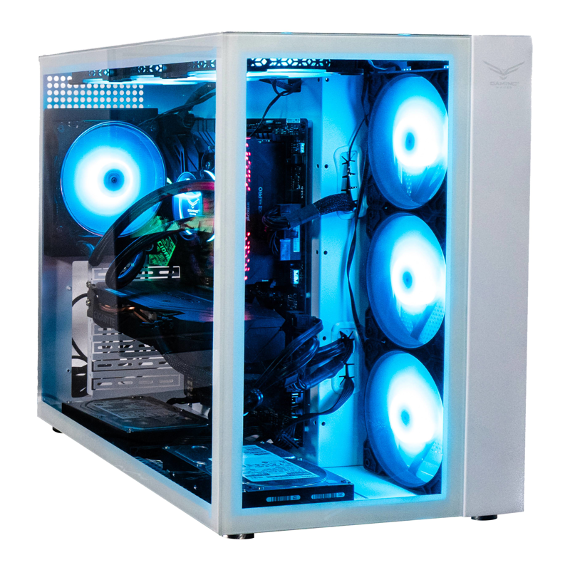 GABINETE GAMING NACEB WHITE NOVA NA-0633 CRISTAL TEMPLADO, MICRO, MII, ATX; USB 3.0 Y TIPO C