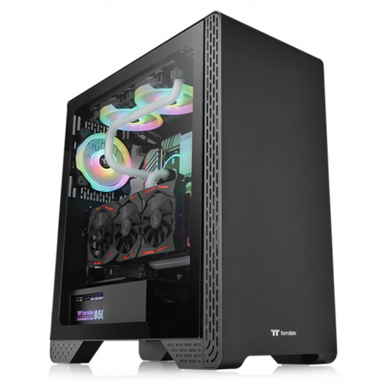 Gabinete Thermaltake S300 TG BLACK Mid Tower, ATX/Micro-ATX/Mini-ITX, USB 2.0/3.0, sin Fuente, 1 Ventilador Instalado