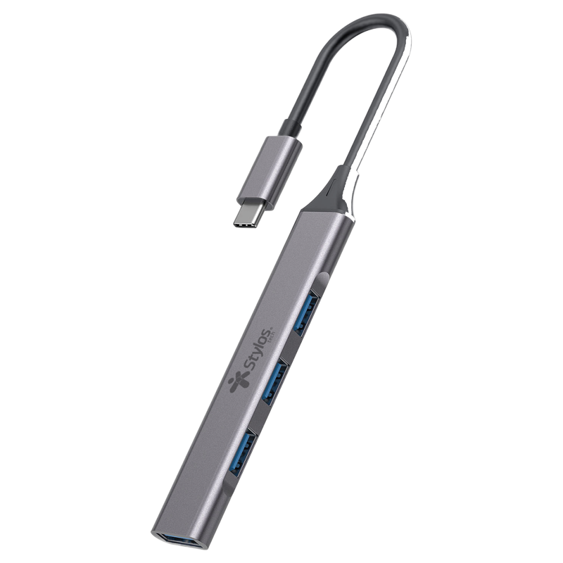 Adaptador HUB 4 En 1 Stylos. STCBHUB42G