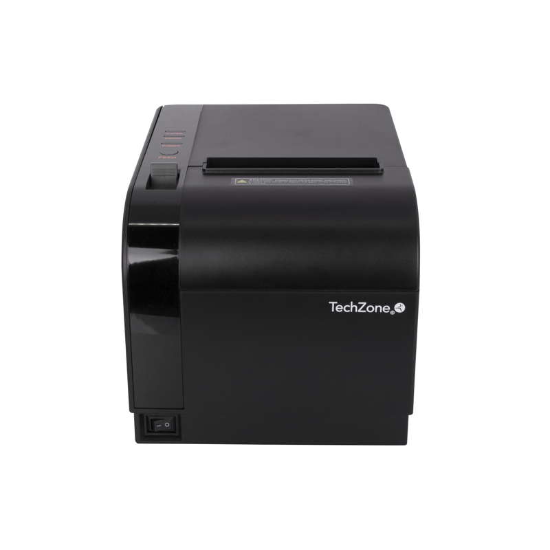 Impresora termica TechZone TZBE301 de 80mm, vel de 300mm/s, 576 DPI´s, USB-SERIAL-RJ45-RJ11, cortador automatico, 1 año de garantía