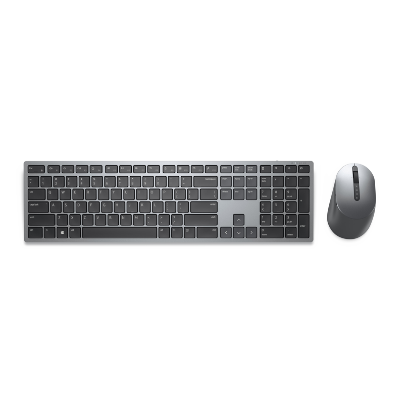 DELL Kit Teclado y Mouse Premier KM7321W INGLES 580-AJIX. Color Gris titán - USB Inalámbrico Bluetooth/RF Mouse - Óptico - 4000 dpi - 7 Botón - Rueda de d