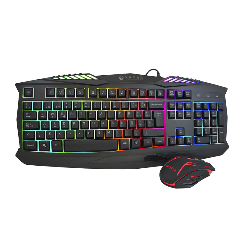 Kit de Teclado y Mouse Gaming Naceb Technology NA-617, USB, Negro