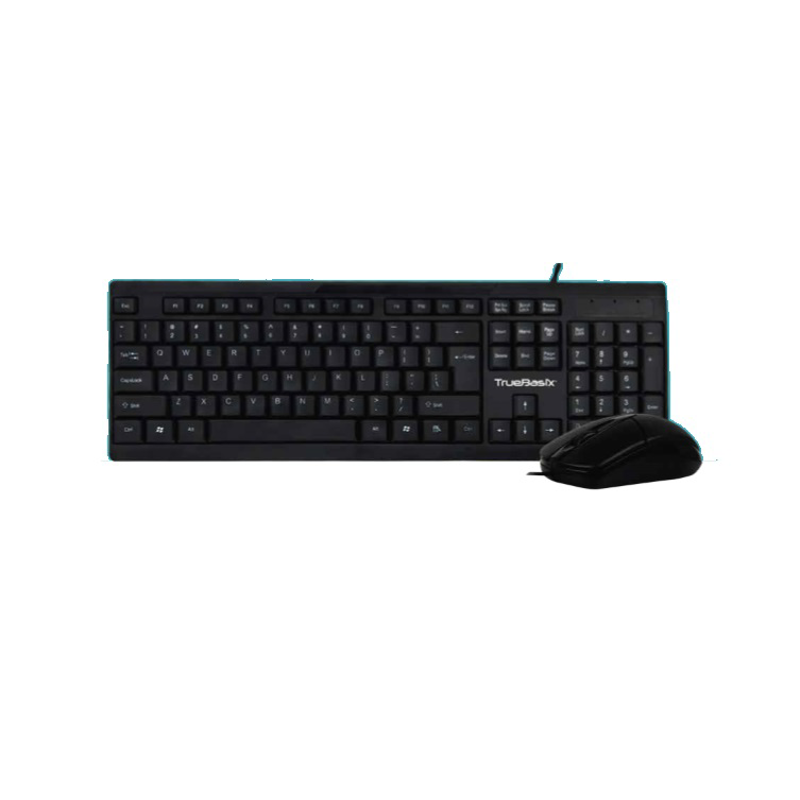Kit Teclado Estándar y Mouse ACTECK AC-928984 , Estándar, 105 teclas, Negro