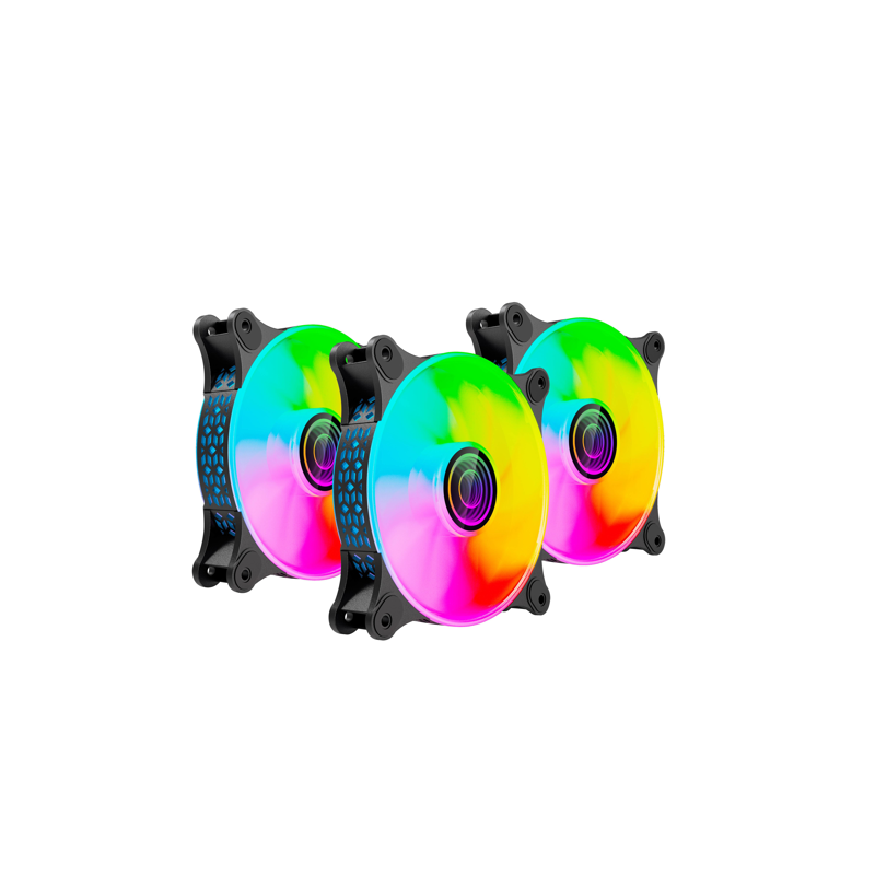 KIT DE VENTILADORES NA-0962 ARGB 6PINES VENTILADOR DE 120 MM