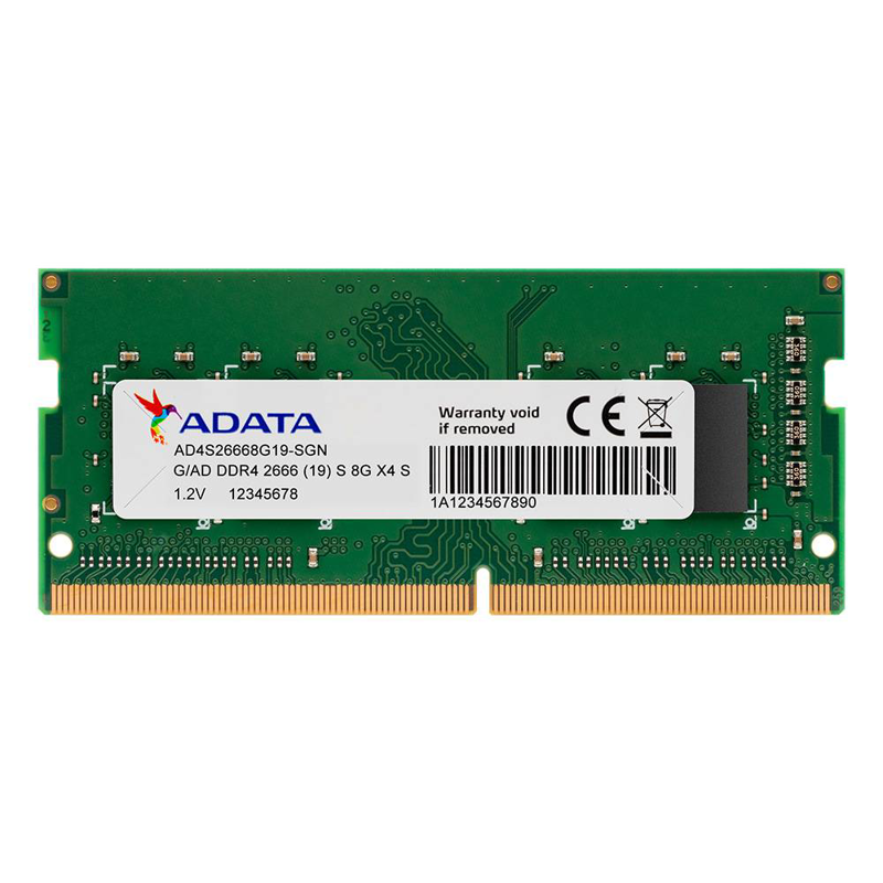 Memoria ADATA AD4S26668G19-SGN, 8 GB, DDR4, 2666 MHz, SO-DIMM