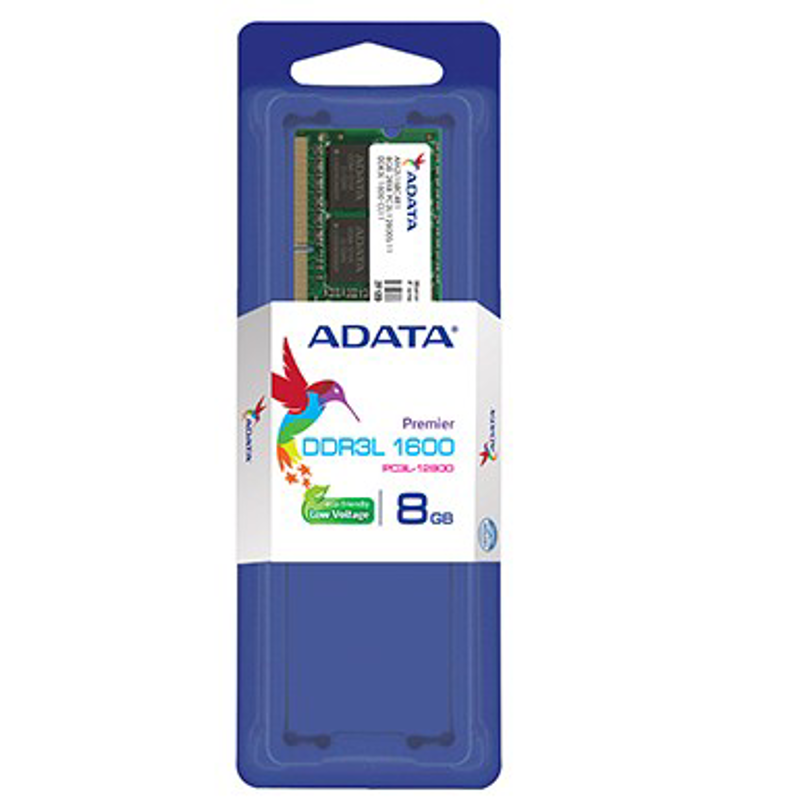 Memoria RAM ADATA PC12800, 8 GB, DDR3L, 1600 MHz, Portátil, 204-pin SO-DIMM