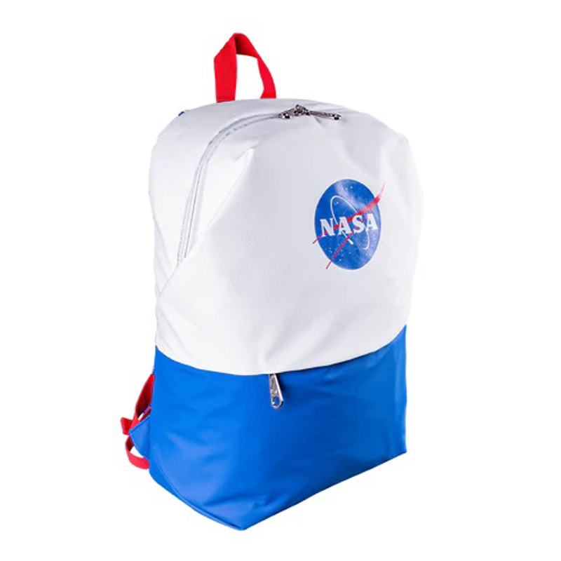 BACKPACK NASA NSB22320-1 marca TechZone Laptop Backpack 15.6 pulgadas en poliester, color azul con blanco y bolsas laterales