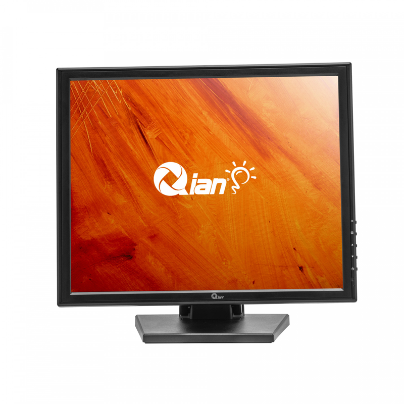 QIAN MONITOR TOUCH 17 PULGADAS TIAGO, 1280X1024P, FREC60HZ, CONECTIVIDAD VGA, HDMI Y USB, 5MS, 5 PUNTOS, INCLINACION 90 GRADOS MOD. QPM-17-01
