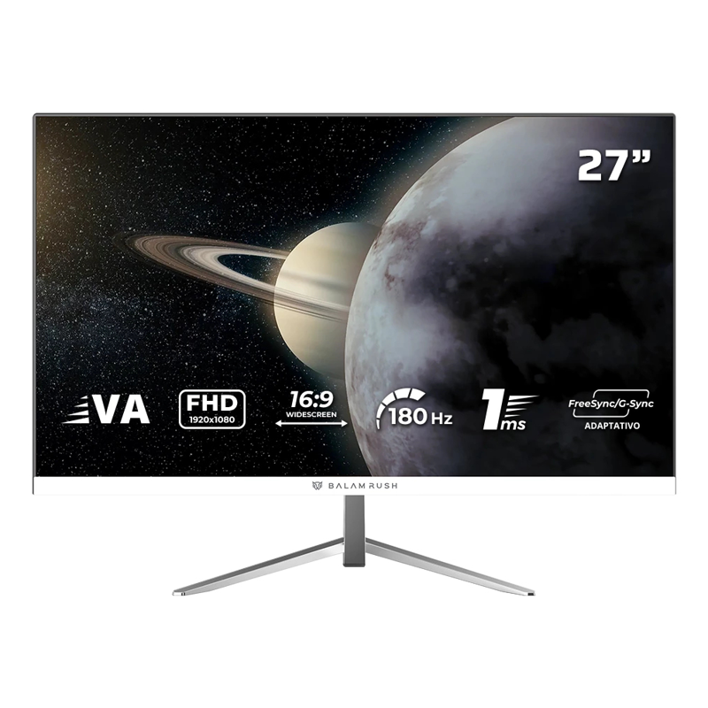 Monitor Gaming plano 27 Pulgadas 180hz: TITÁN MTG27Y Balam Rush FreeSync/G-Sync Adaptativo