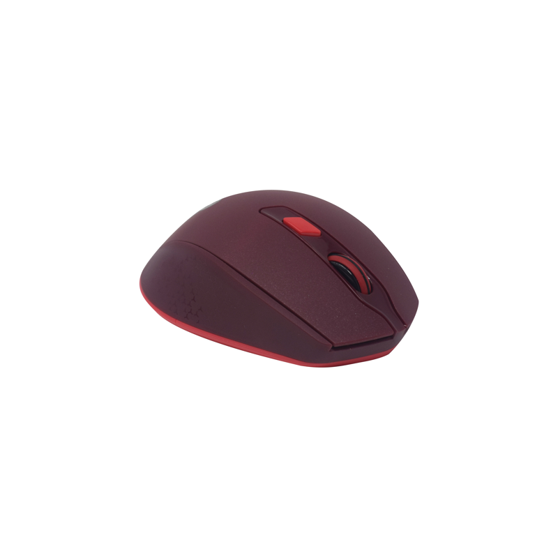 Mosue Naceb Technology NA-0119R, Rojo, 6 botones, Inalámbrico, 1200 - 2400 DPI