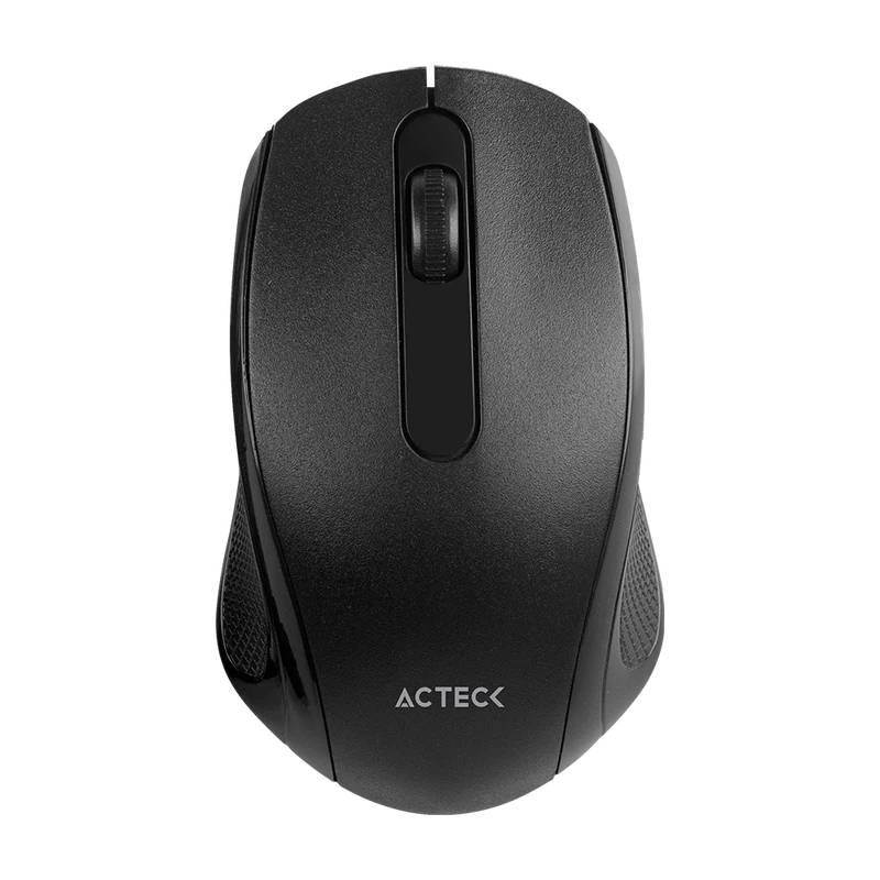 Mouse ACTECK Inalámbrico 2.4 GHZ 1600 DPI 3 LVLS WINDOWS-LINUX-MAC OS SLIM Negro OPTIMIZE MI240