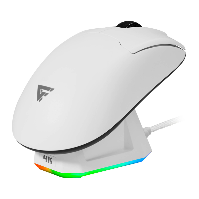 Mouse GAME FACTOR MOW800-WH Mouse gamer inalámbrico 4K