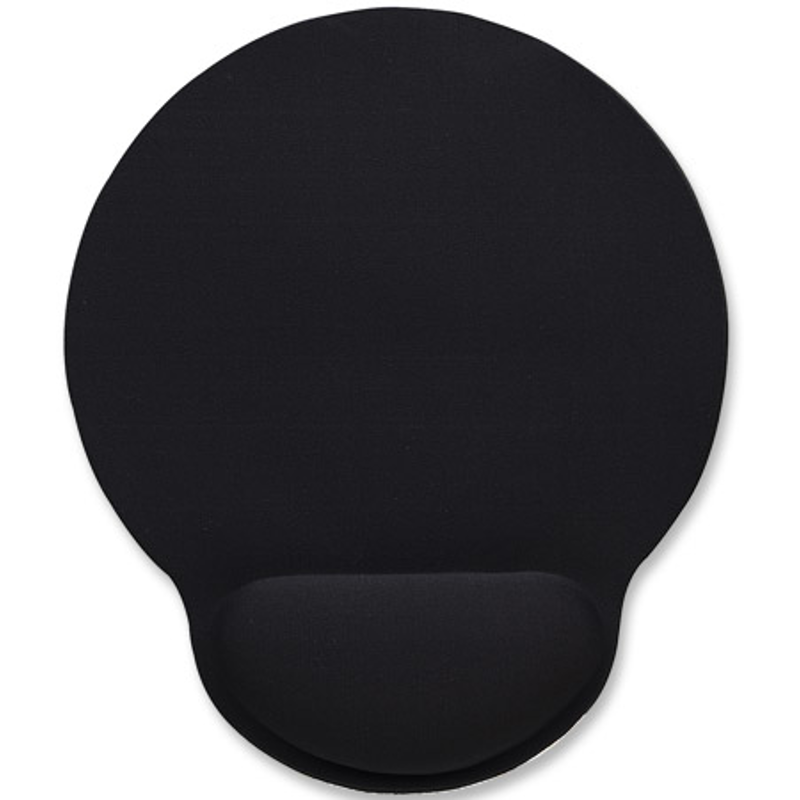 434362 Mouse Pad con Descansa Muñecas,el material de gel promueve la posición adecuada de la mano y la muñeca, Color negro