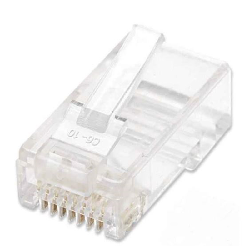 502344 PLUG RJ45 CAT6 MULTIFILAR UTP BOTE 100 PZAS ORO 15-MICRAS