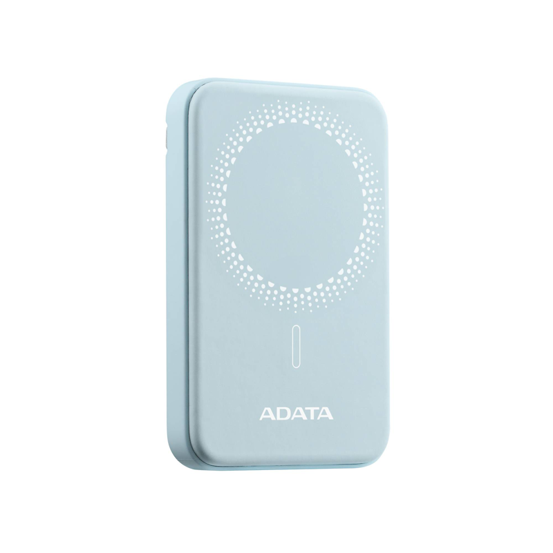 Powerbank inalambrico ADATA R050, 5,000mAh, Carga rápida QC/PD de 20 W. MAGNETICO. Color AZUL, PR050-11LB