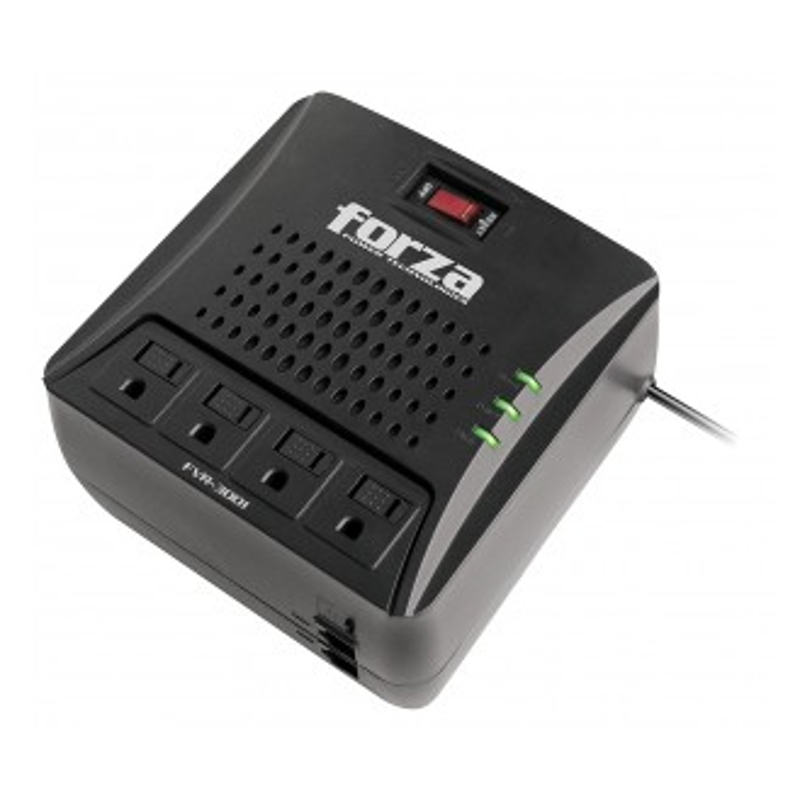 Regulador FORZA, Negro, Hogar y Oficina, 3000 VA, 1500 W